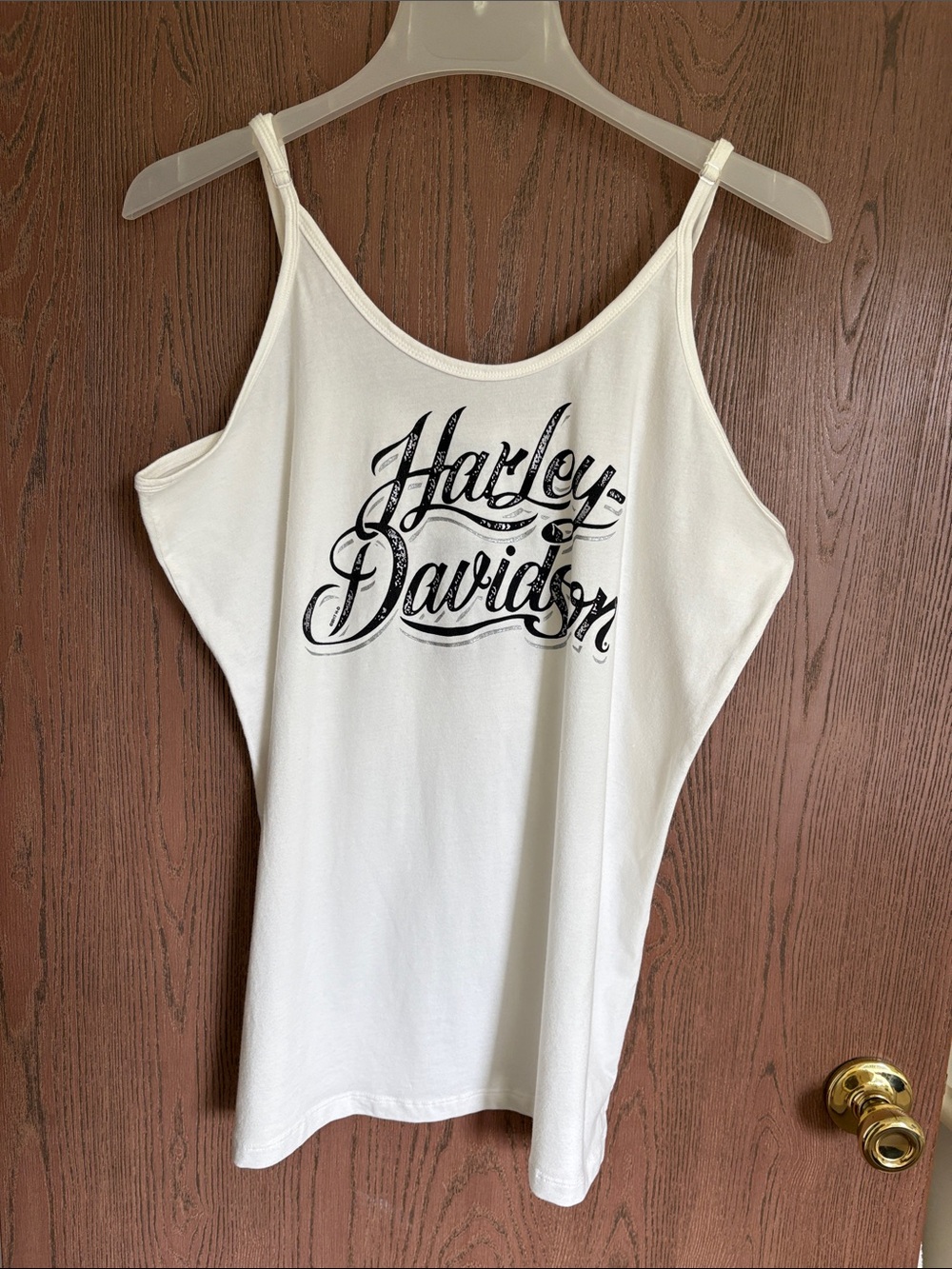 Harley-Davidson White Tank with Black Script Logo
